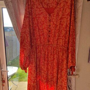 Gorgeous Red Joe Browns,paisley Maxi Dress size 24